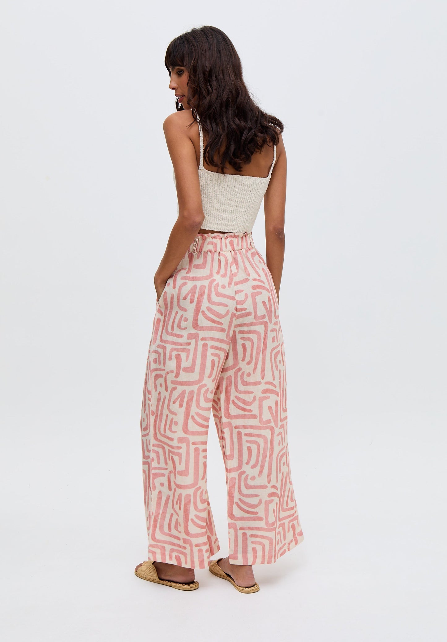 Pop Wide Leg Warhol Print Trouser In Multi
