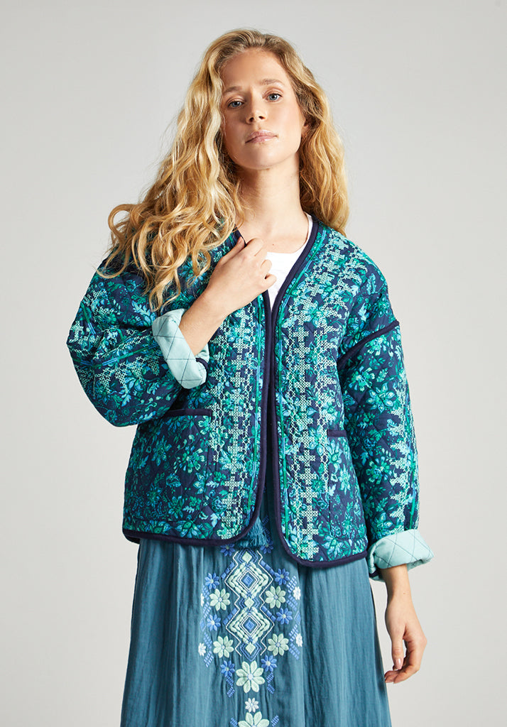 Annaia Jacket printed with embroidery