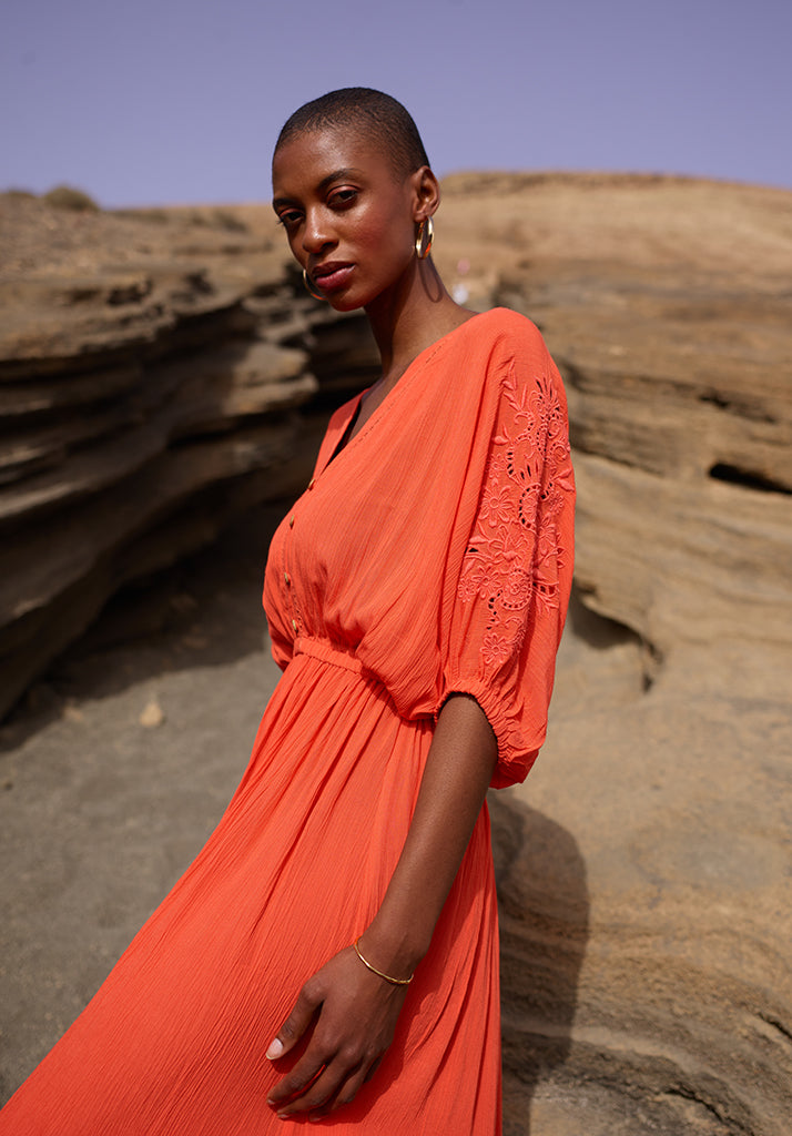 Somerton Maxi Dress in Orange