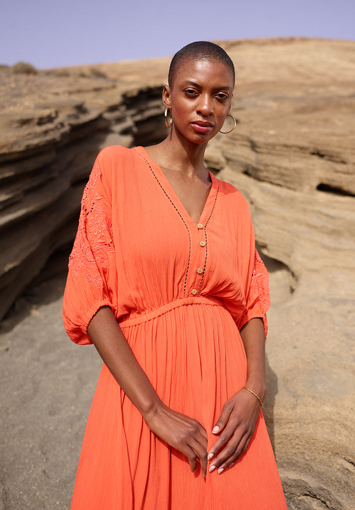 Somerton Maxi Dress in Orange