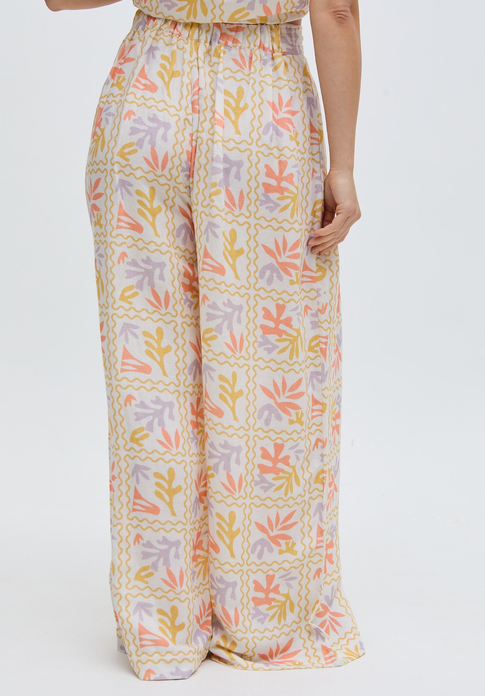 Matisse Wide Leg Patchwork Floral Print Trouser In Multi