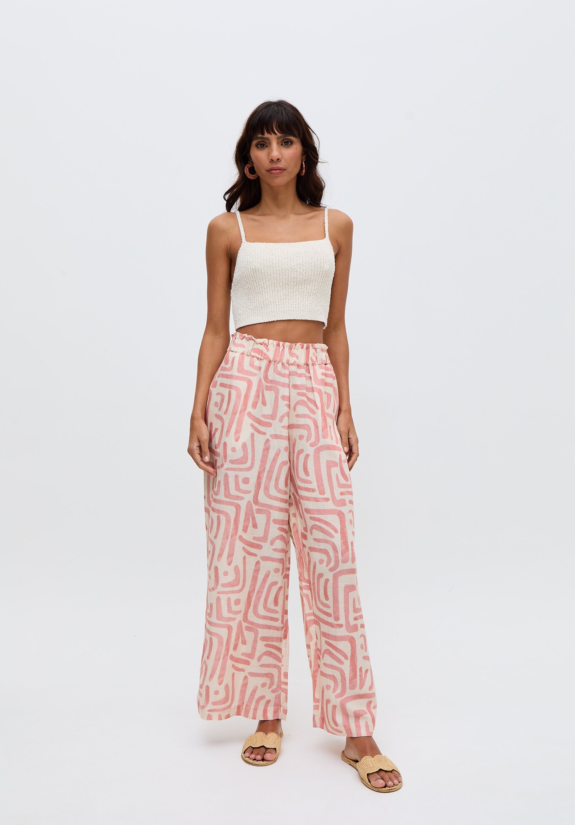 Pop Wide Leg Warhol Print Trouser In Multi