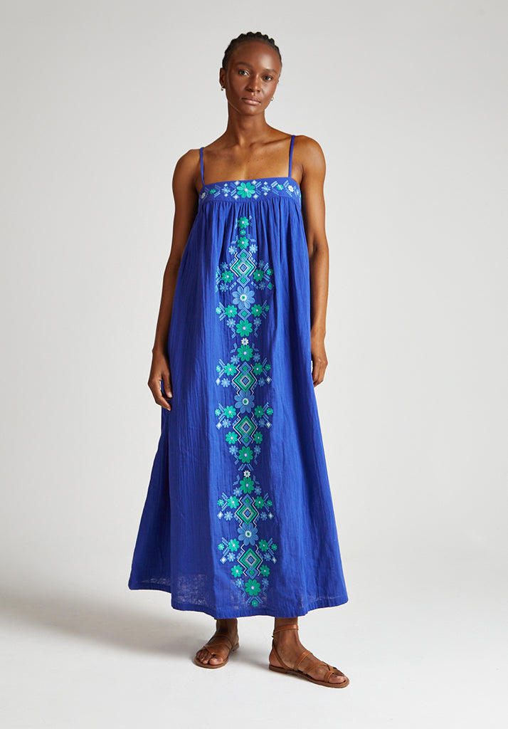 Thea Maxi Dress in Blue