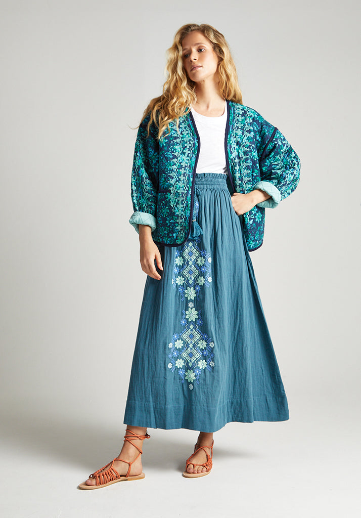 Annaia Jacket printed with embroidery