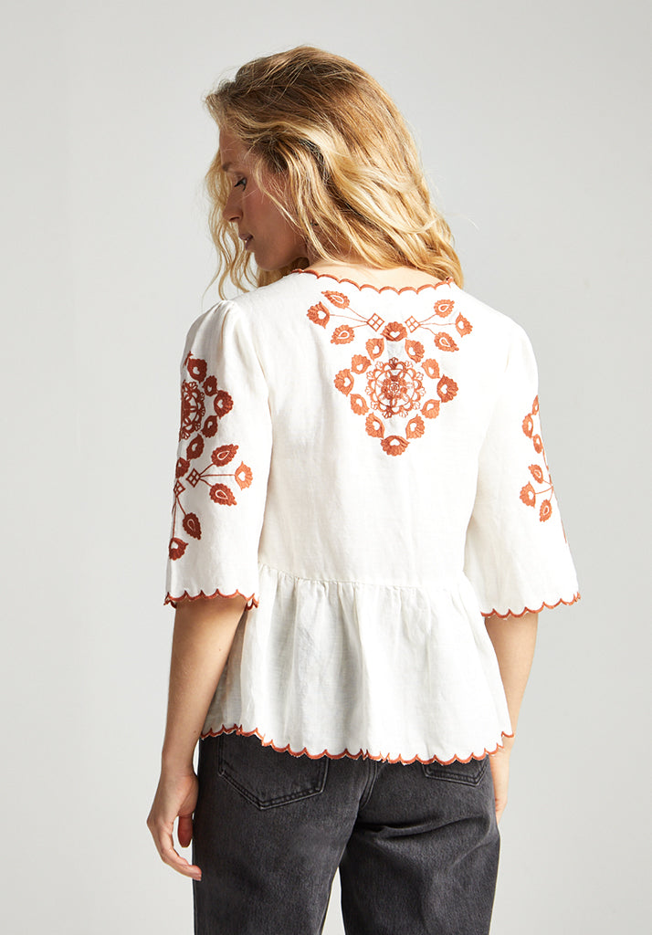 Aubrey Blouse in Cream