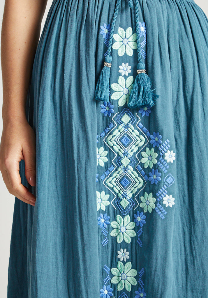 Azalea Maxi Skirt in Teal