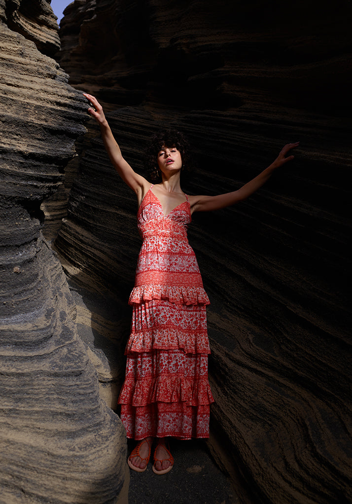 Feifei Maxi Dress in Orange