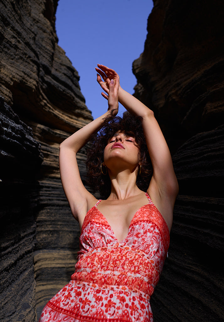 Feifei Maxi Dress in Orange