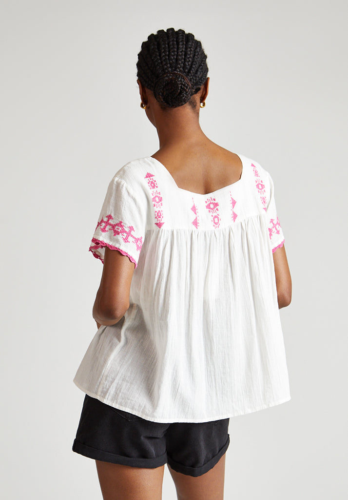 Flora Blouse in White