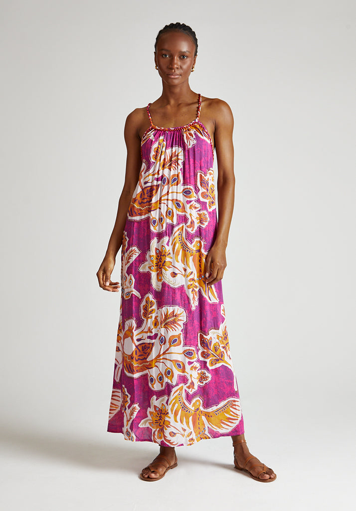 Ida Maxi Dress in Pink Multi