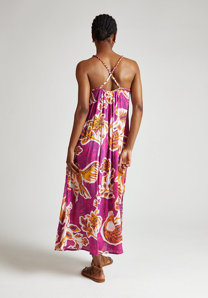 Ida Maxi Dress in Pink Multi