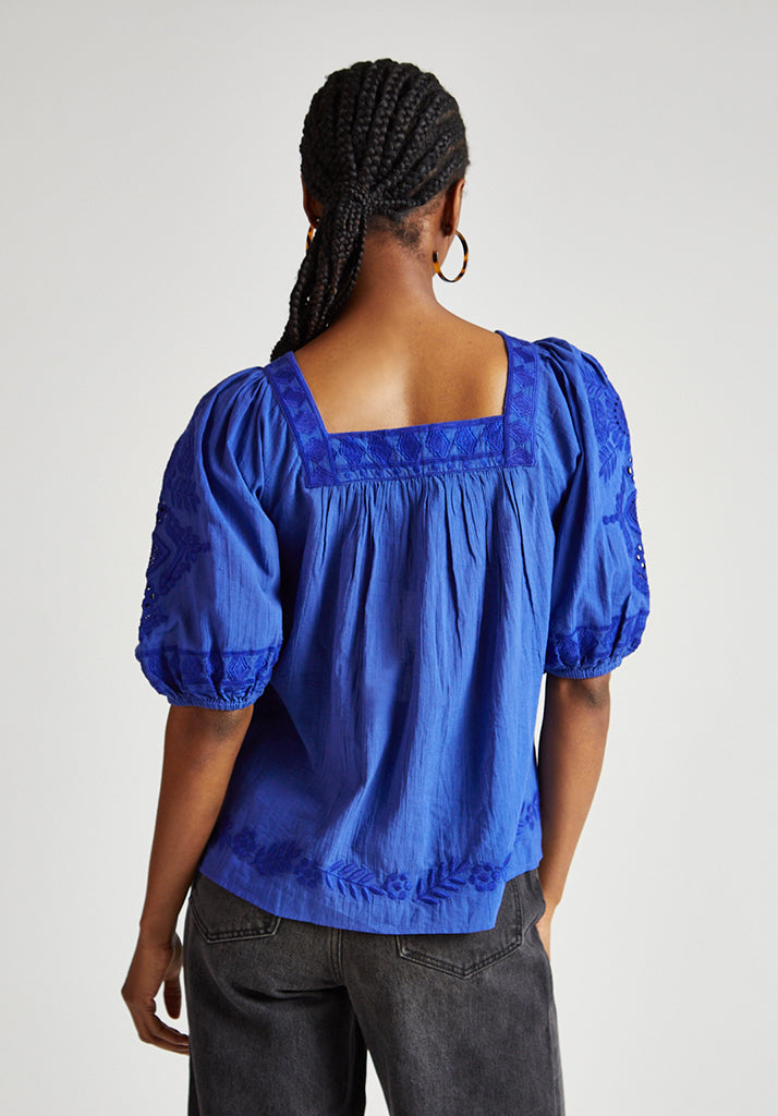 Rhea Blouse in Blue