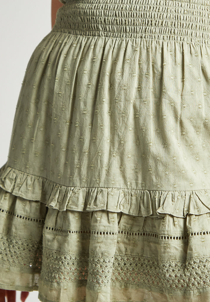 Skye Mini Skirt in Light Green